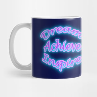 Dream Achieve Inspire Cotton Candy Colored Mug